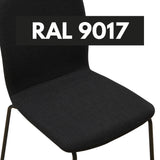 RAVINO Designer Stapelstühle 4er Set ENNA  / S10 mit Stoffbezug, Konferenzstühle Besucherstühle