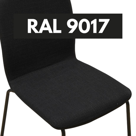 RAVINO Designer Stapelstühle 4er Set ENNA  / S10 mit Stoffbezug, Konferenzstühle Besucherstühle