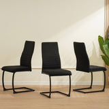 ALBATROS Freischwinger Designerstuhl TURANO | 4er Set | Schwarz, Grau, Beige | Stoff Bezug