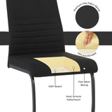 ALBATROS Freischwinger Designerstuhl TURANO | 4er Set | Schwarz, Grau, Beige | Stoff Bezug