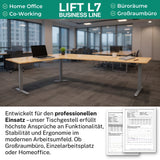 Eckschreibtisch Gestell LIFT L7, stufenlos verstellbar in Höhe, Breite und Winkel, 3 Motoren, elektrisch