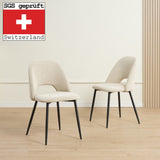 ALBATROS Designer Esszimmerstuhl SILVI | 2er Set | Schwarz, Grau, Beige | Cord Bezug