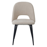 ALBATROS Designer Esszimmerstuhl SILVI | 2er Set | Schwarz, Grau, Beige | Cord Bezug
