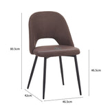 ALBATROS Designer Esszimmerstuhl SILVI | 2er Set | Schwarz, Grau, Braun, Beige | Stoff Bezug