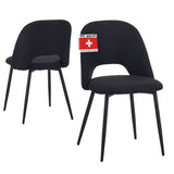 ALBATROS Designer Esszimmerstuhl SILVI | 2er Set | Schwarz, Grau, Braun, Beige | Stoff Bezug
