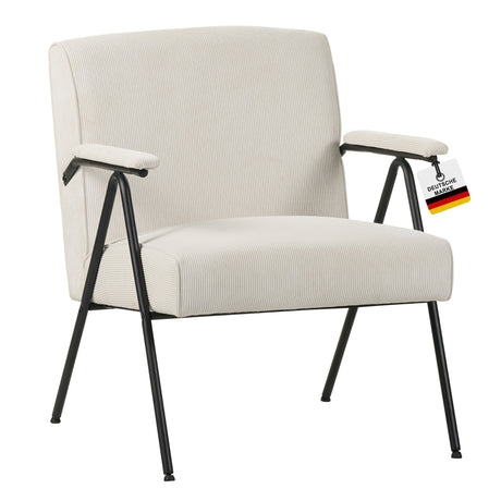 Albatros Designer Vintage Sessel Stanford, hochwertiger Cord Stoff Bezug