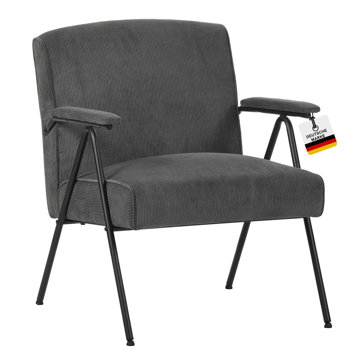 Albatros Designer Vintage Sessel Stanford, hochwertiger Cord Stoff Bezug