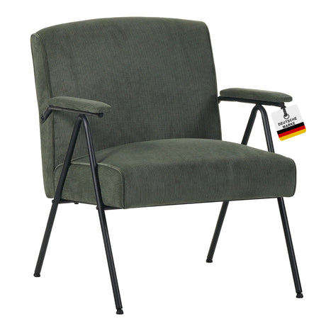 Albatros Designer Vintage Sessel Stanford, hochwertiger Cord Stoff Bezug