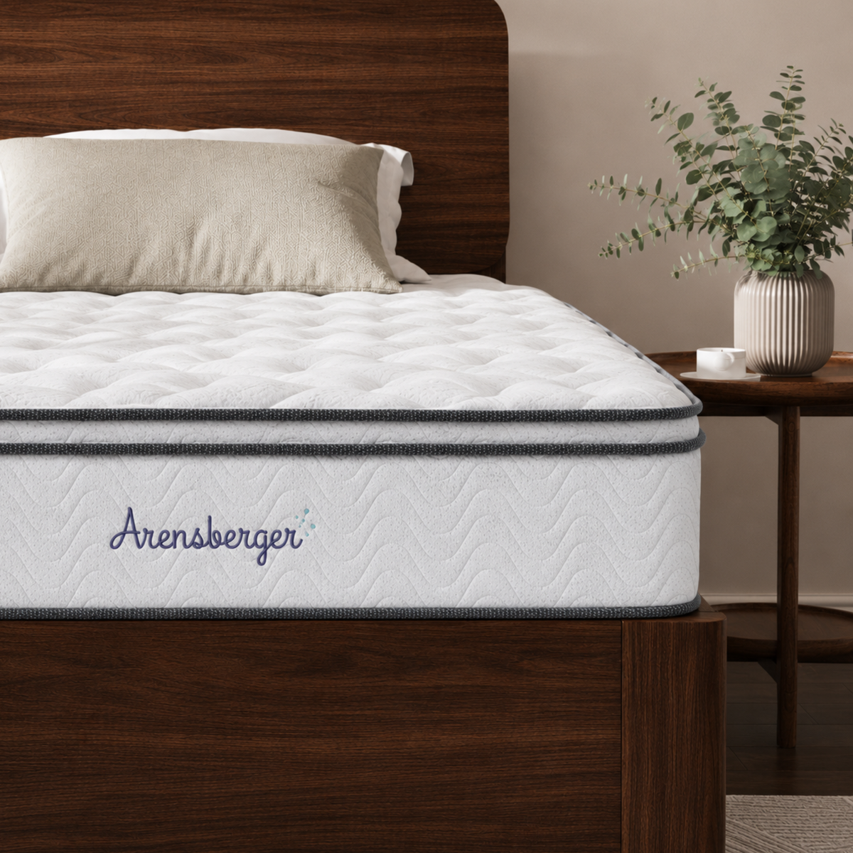 Arensberger Taschenfederkernmatratze VIKTORIA - 25cm hoch mit integriertem Topper
