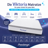 Arensberger Taschenfederkernmatratze VIKTORIA - 25cm hoch mit integriertem Topper