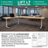 Eckschreibtisch Gestell LIFT L7, stufenlos verstellbar in Höhe, Breite und Winkel, 3 Motoren, elektrisch