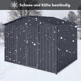 Albatros Profi Gerätehaus XL – verzinktes Metall in Anthrazit (RAL 7016) | 241x171x192cm