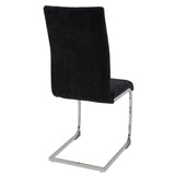 ALBATROS Freischwinger Designerstuhl LUGANO | 4er Set | Schwarz, Grau | Stoff Bezug