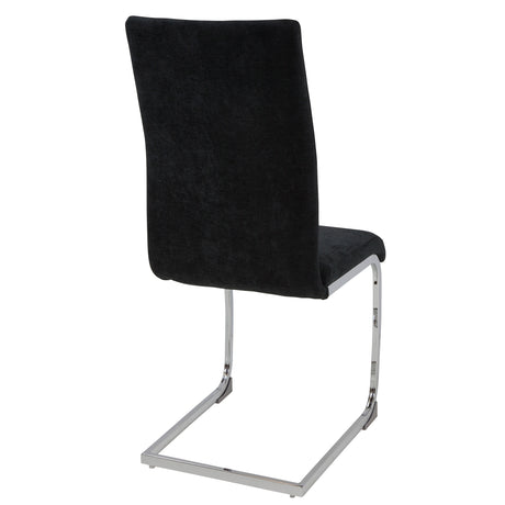 ALBATROS Freischwinger Designerstuhl LUGANO | 4er Set | Schwarz, Grau | Stoff Bezug
