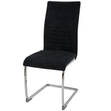 ALBATROS Freischwinger Designerstuhl LUGANO | 4er Set | Schwarz, Grau | Stoff Bezug