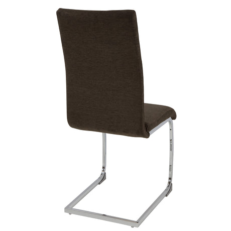 ALBATROS Freischwinger Designerstuhl LUGANO | 4er Set | Schwarz, Grau | Stoff Bezug
