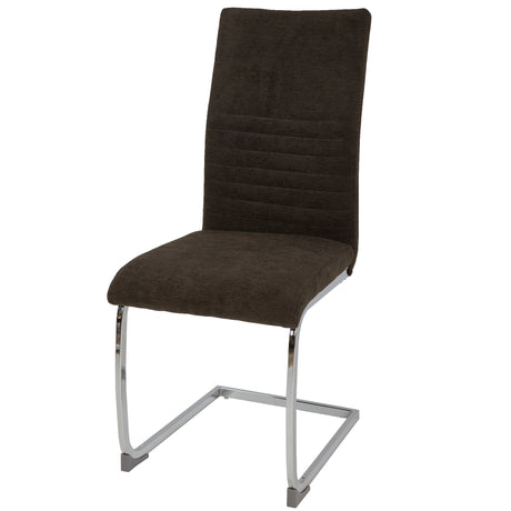 ALBATROS Freischwinger Designerstuhl LUGANO | 4er Set | Schwarz, Grau | Stoff Bezug