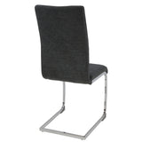 ALBATROS Freischwinger Designerstuhl LUGANO | 4er Set | Schwarz, Grau | Stoff Bezug