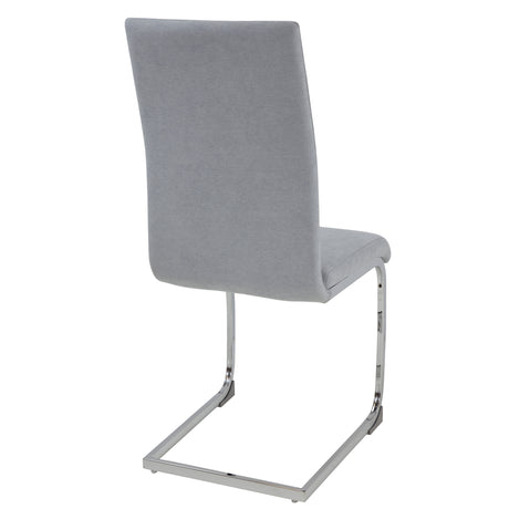 ALBATROS Freischwinger Designerstuhl LUGANO | 4er Set | Schwarz, Grau | Stoff Bezug