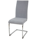 ALBATROS Freischwinger Designerstuhl LUGANO | 4er Set | Schwarz, Grau | Stoff Bezug