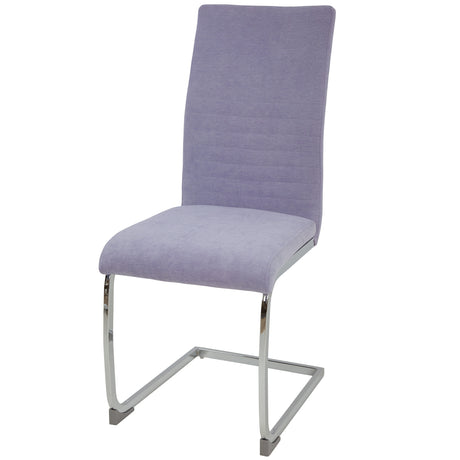 ALBATROS Freischwinger Designerstuhl LUGANO | 4er Set | Schwarz, Grau | Stoff Bezug