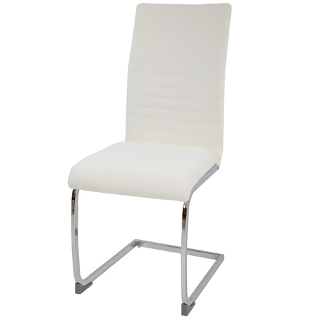 ALBATROS Freischwinger Designerstuhl LUGANO | 4er Set | Schwarz, Grau | Stoff Bezug