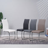ALBATROS Freischwinger Designerstuhl BURANO | 4er Set | Schwarz, Grau, Beige, Braun, Weiß | Kunstleder Bezug