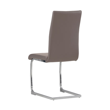 ALBATROS Freischwinger Designerstuhl BURANO | 4er Set | Schwarz, Grau, Beige, Braun, Weiß | Kunstleder Bezug