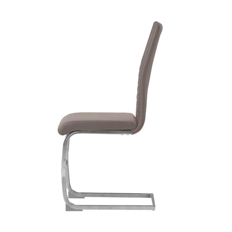 ALBATROS Freischwinger Designerstuhl BURANO | 4er Set | Schwarz, Grau, Beige, Braun, Weiß | Kunstleder Bezug