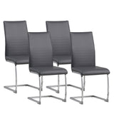 ALBATROS Freischwinger Designerstuhl BURANO | 4er Set | Schwarz, Grau, Beige, Braun, Weiß | Kunstleder Bezug