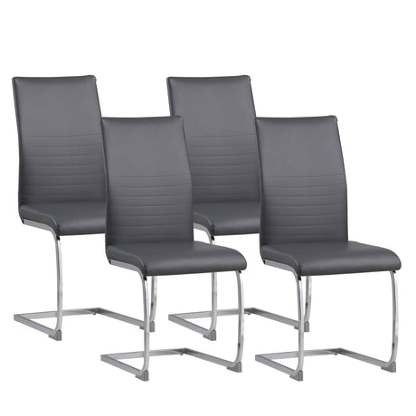 ALBATROS Freischwinger Designerstuhl BURANO | 4er Set | Schwarz, Grau, Beige, Braun, Weiß | Kunstleder Bezug