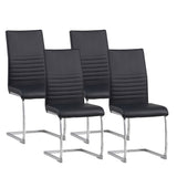 ALBATROS Freischwinger Designerstuhl BURANO | 4er Set | Schwarz, Grau, Beige, Braun, Weiß | Kunstleder Bezug