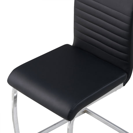 ALBATROS Freischwinger Designerstuhl BURANO | 4er Set | Schwarz, Grau, Beige, Braun, Weiß | Kunstleder Bezug
