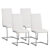 ALBATROS Freischwinger Designerstuhl BURANO | 4er Set | Schwarz, Grau, Beige, Braun, Weiß | Kunstleder Bezug