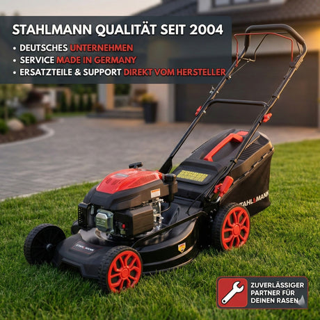 Rasenmäher Benzin mit Antrieb BR532 – 7,0PS (5,1kW) 224ccm mit Antrieb, 53cm Schnittbreite, Mulchen, Schnitthöhenverstellung, Easy Clean Anschluss, Große Räder, 60L Korb