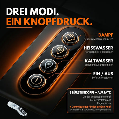 Waschsauger HYDRO 9000 MAX, Teppichreiniger & Polsterreiniger mit Dampffunktion