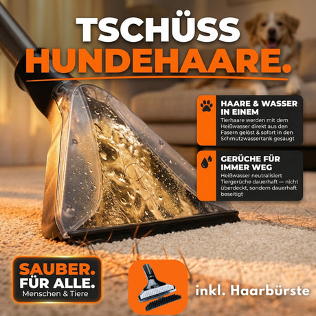 Waschsauger HYDRO 9000 MAX, Teppichreiniger & Polsterreiniger mit Dampffunktion