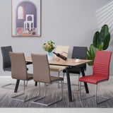 ALBATROS Freischwinger Designerstuhl MURANO | 4er Set | Schwarz, Grau, Beige, Braun, Weiß | Kunstleder Bezug