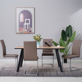 ALBATROS Freischwinger Designerstuhl MURANO | 4er Set | Schwarz, Grau, Beige, Braun, Weiß | Kunstleder Bezug