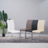 ALBATROS Freischwinger Designerstuhl MURANO | 4er Set | Schwarz, Grau, Beige, Braun, Weiß | Kunstleder Bezug