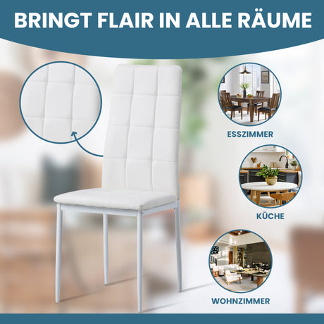 ALBATROS Designer Esszimmerstuhl RIMINI| 4er/6er Set | Schwarz, Grau, Beige, Braun, Rot, Weiß | Kunstleder Bezug
ALBATROS Esszimmer Designerstuhl RIMINI | 4er/6er Set | Schwarz, Grau, Beige, Braun, Rot, Weiß | Kunstleder Bezug